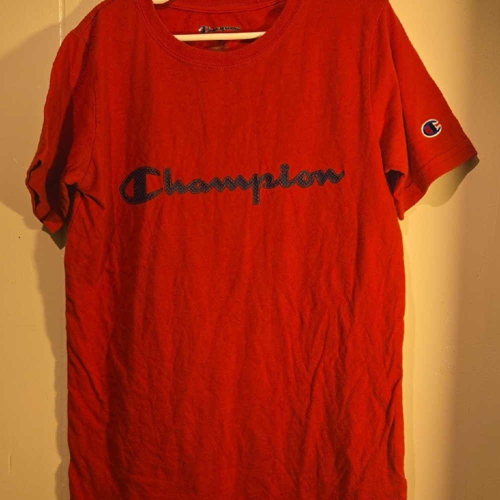 Champion Red Short Sleeve Tee